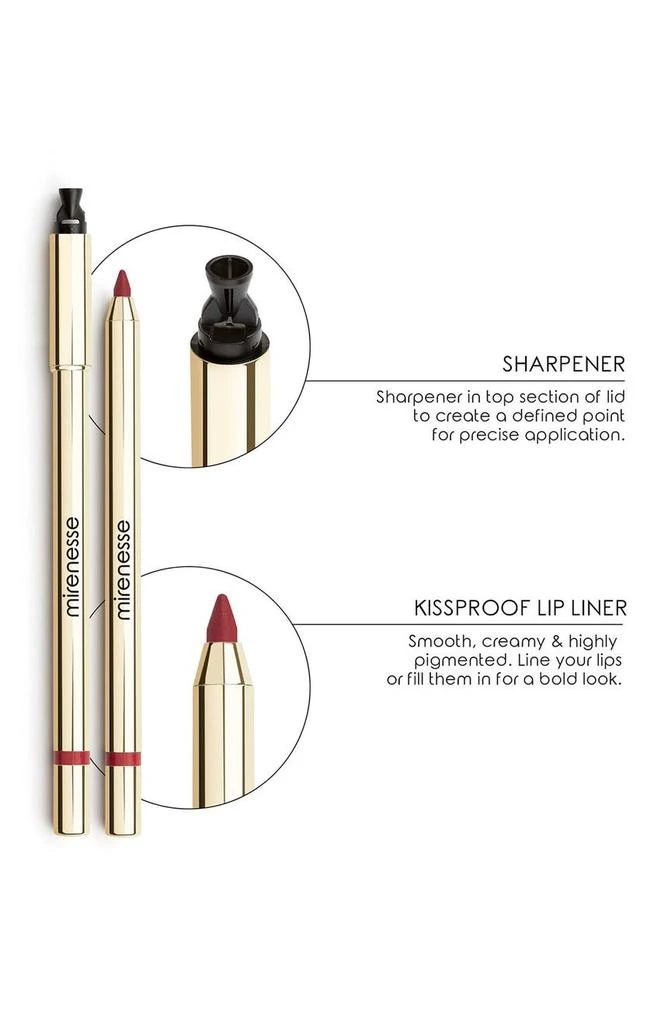 商品MIRENESSE|Kissproof Matte Liner Duo - Be Bold,价格¥372,第4张图片详细描述