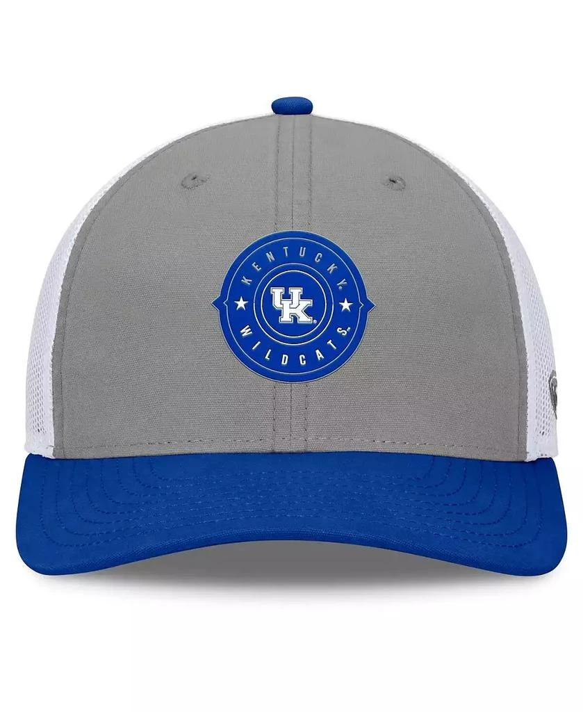 商品Top of the World|Men's Gray/Royal Kentucky Wildcats Rob Trucker Adjustable Hat,价格¥193,第4张图片详细描述