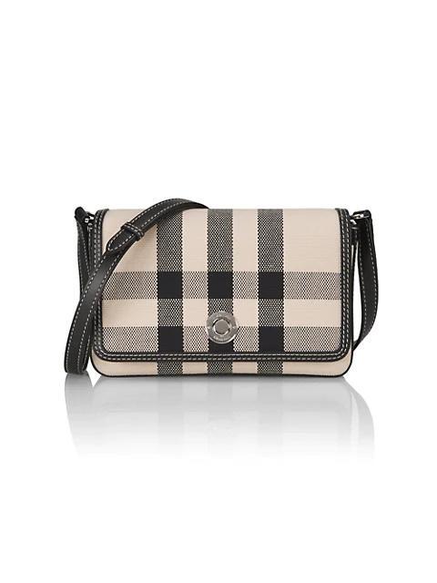 商品Burberry|Hampshire Check Canvas Crossbody Bag,价格¥7721,第1张图片