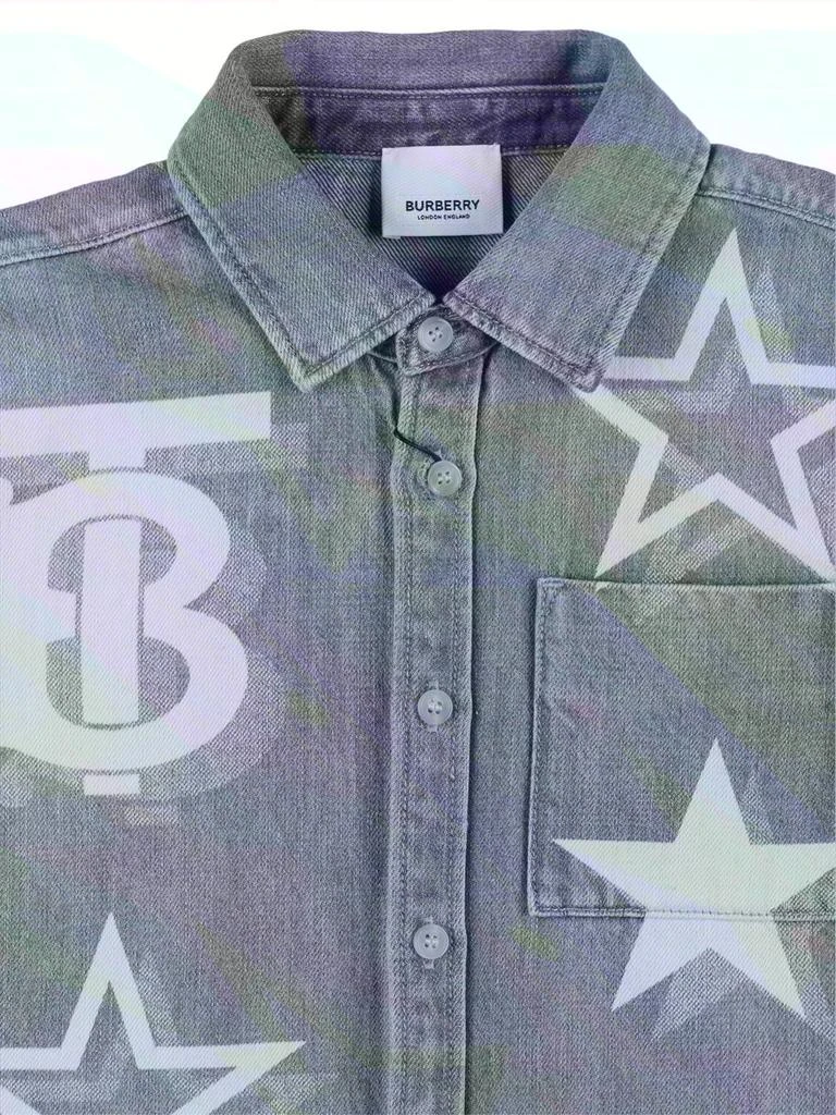 商品Burberry|Logo Printed Cotton Denim Shirt,价格¥3075,第1张图片详细描述