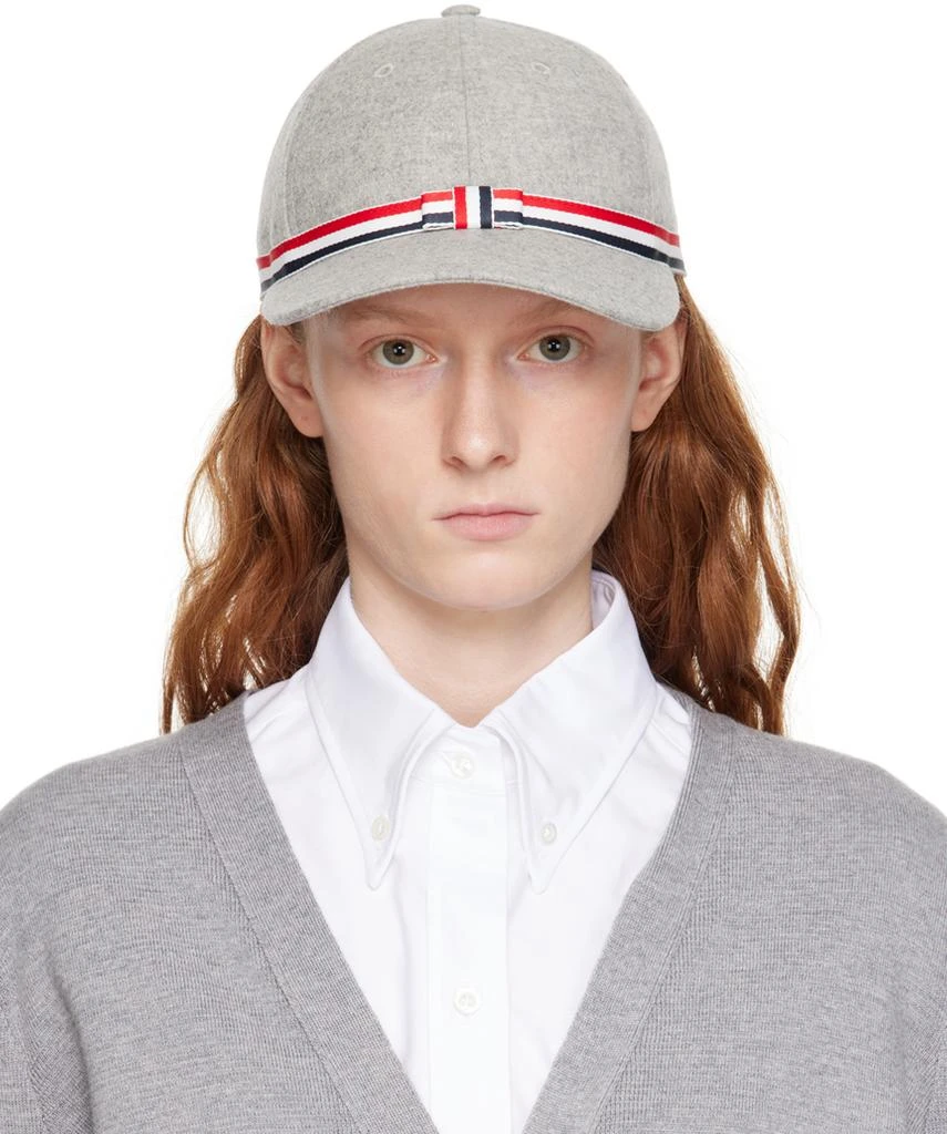 商品Thom Browne|Gray Bow Cap,价格¥1879,第1张图片