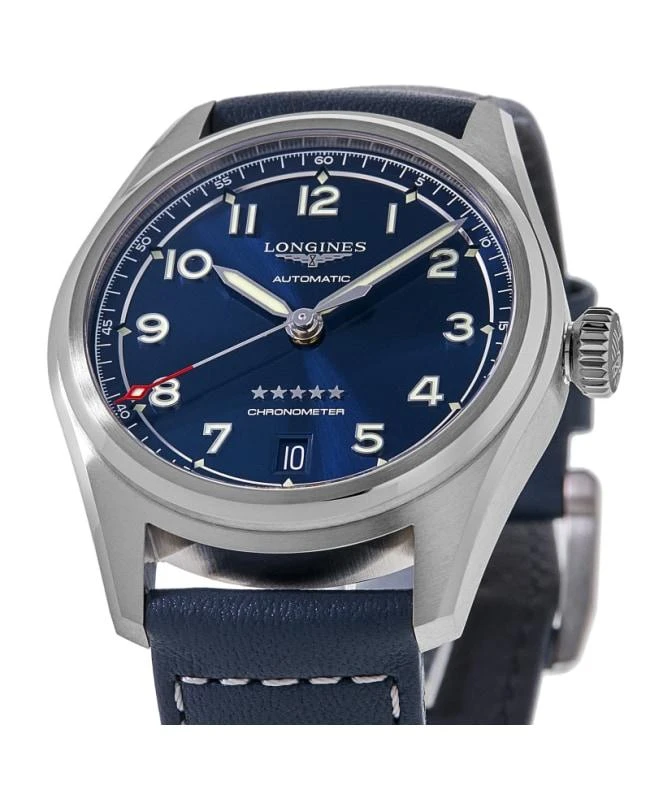 商品Longines|Longines Spirit Automatic Blue Dial Leather Strap Men's Watch L3.410.4.93.0,价格¥10757,第2张图片详细描述