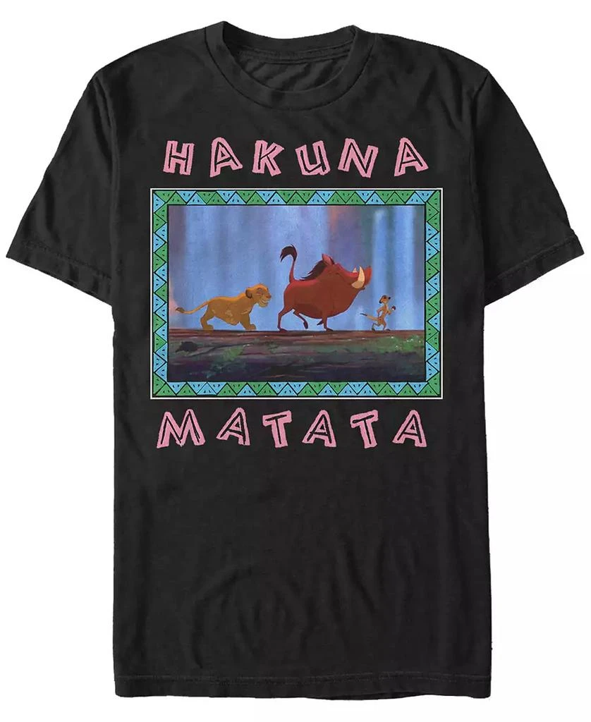 商品Disney|Disney Men's Lion King Hakuna Matata Pattern Square, Short Sleeve T-Shirt,价格¥188,第1张图片