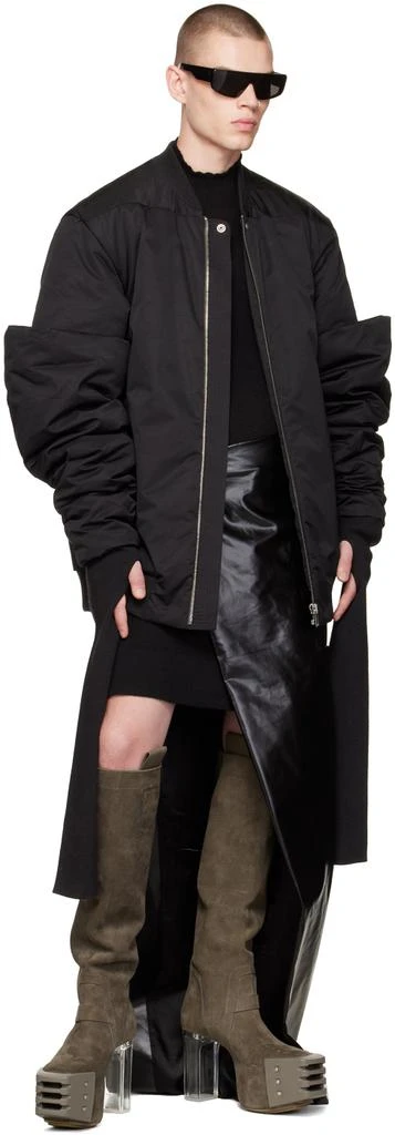 商品Rick Owens|黑色 Gauntlet 飞行员夹克,价格¥13108,第4张图片详细描述