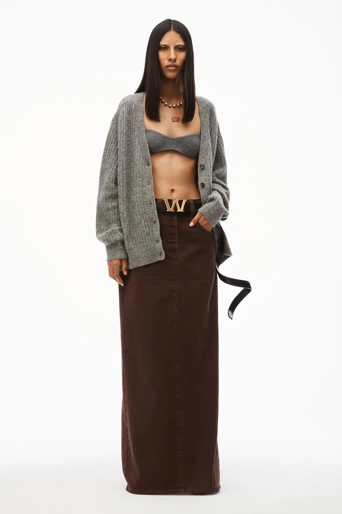 RIBBED V-NECK CARDIGAN IN ALPACA FLEECE 商品