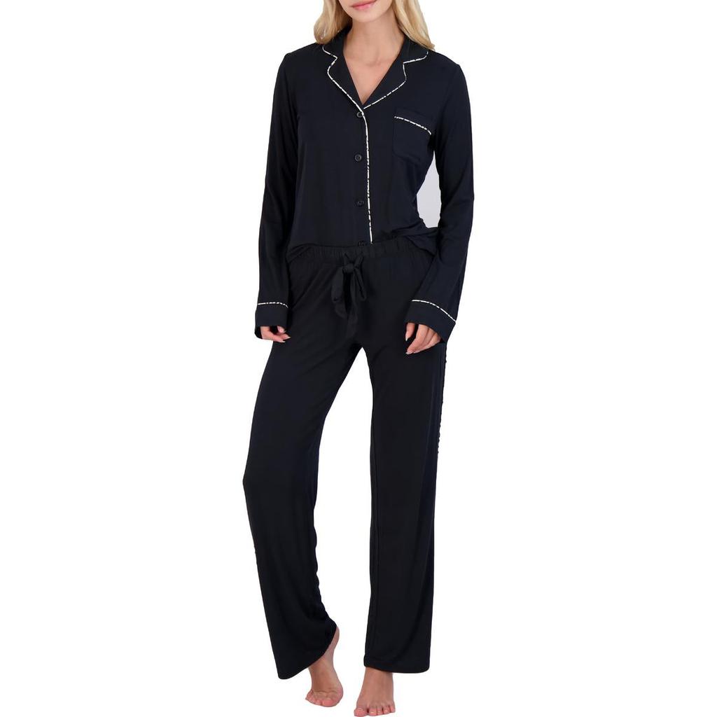 PJ Salvage Women's Soft Knit Button Down Pajama Set商品第1张图片规格展示