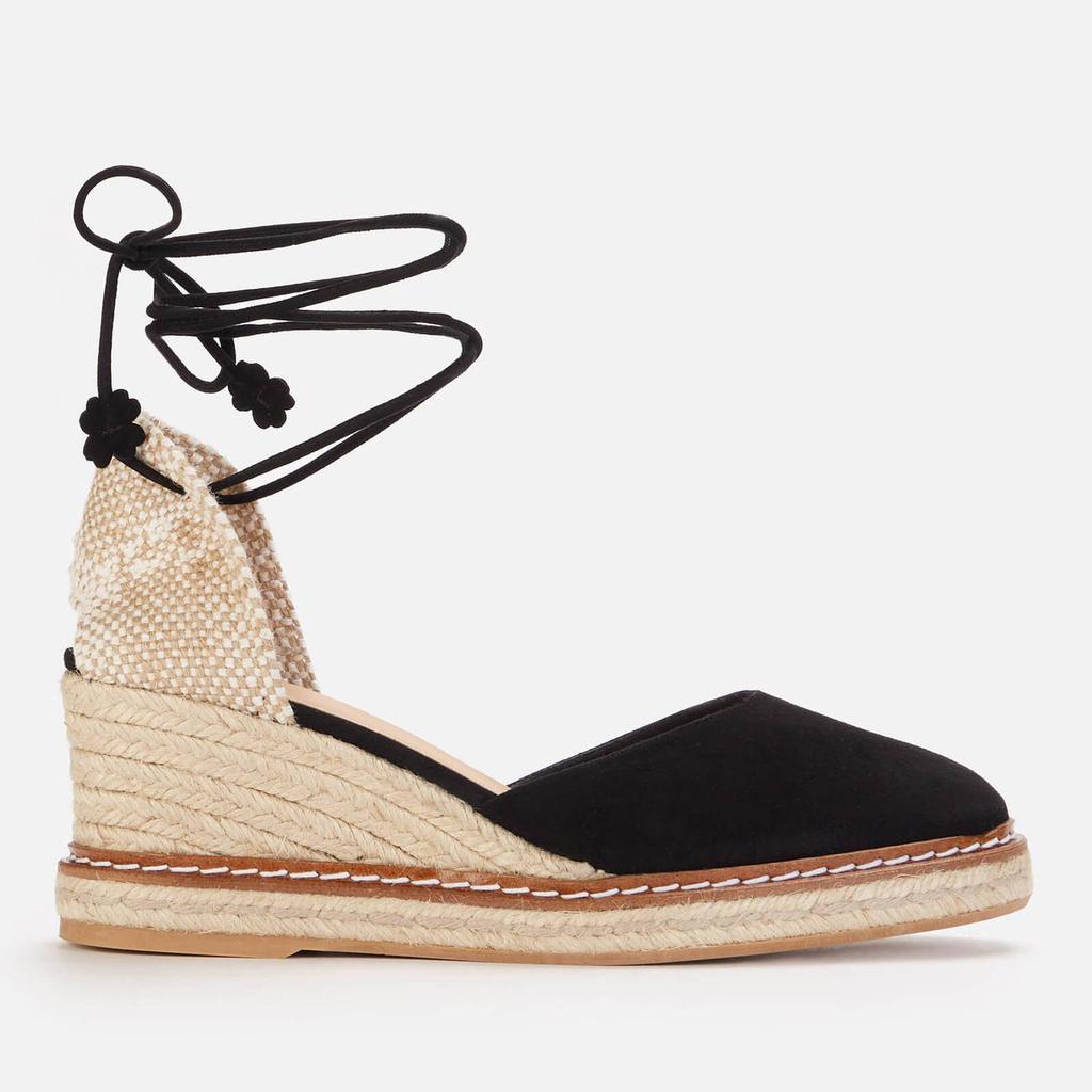 Castañer Women's Cuca 6 Suede Wedged Espadrilles - Negro商品第1张图片规格展示