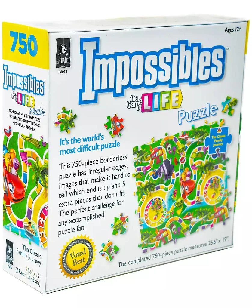 商品University Games|Bepuzzled Impossibles Puzzle, Hasbro the Game of Life, 750 Pieces,价格¥119,第2张图片详细描述