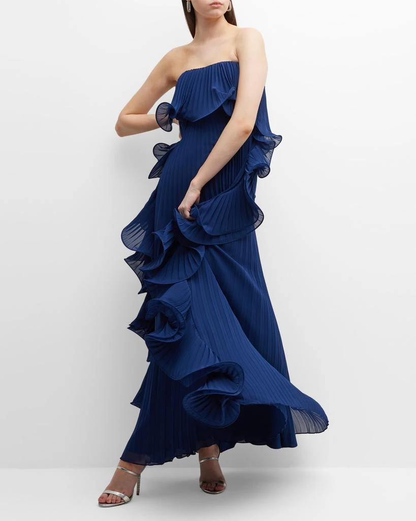 Strapless Pleated Ruffle Gown 商品