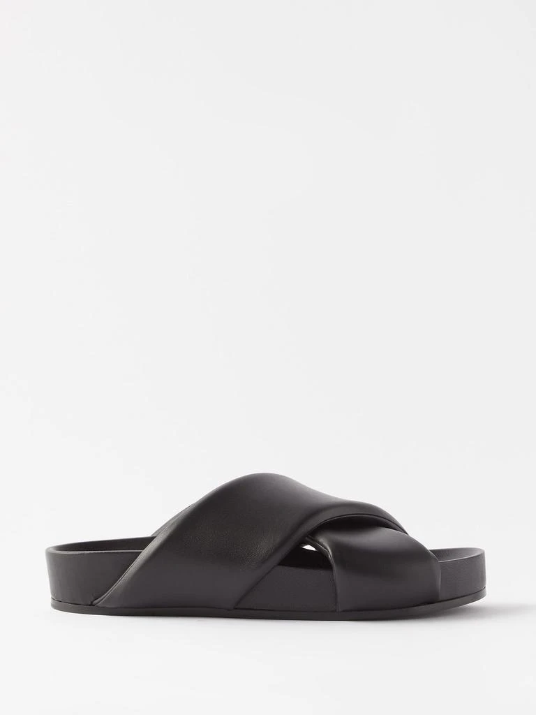 商品Jil Sander|Padded leather platform slides,价格¥4269,第1张图片