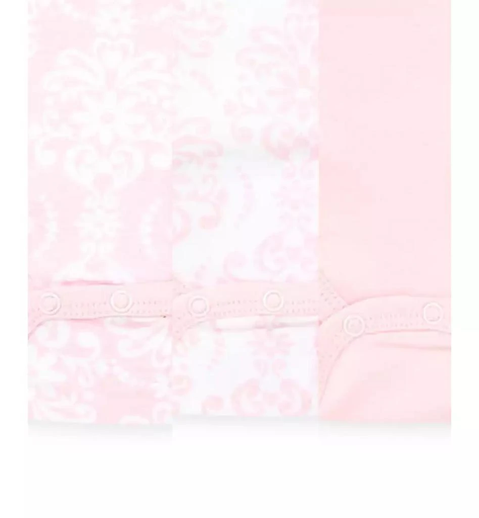 商品Little Me|Baby Girls Damask Short Sleeved Bodysuits, Pack of 3,价格¥97,第3张图片详细描述