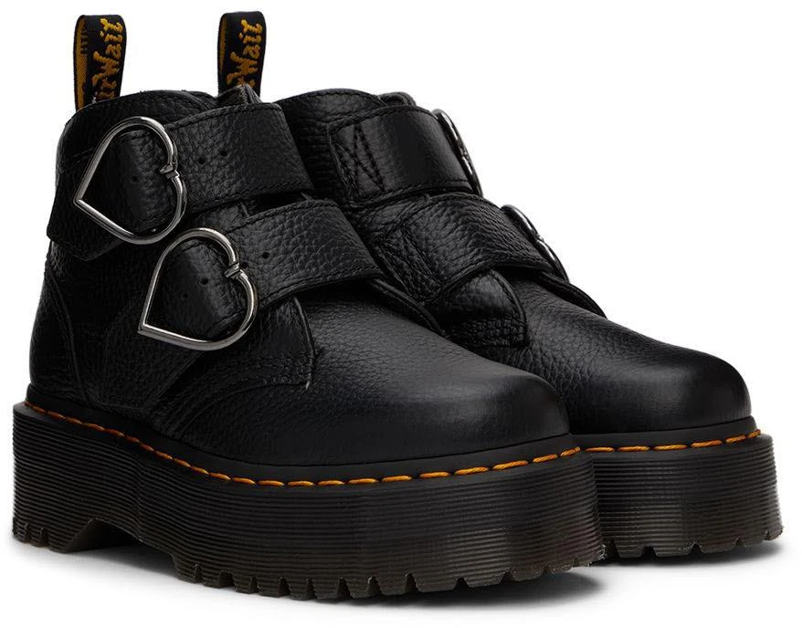 商品Dr. Martens|Black Devon Heart Platform Boots,价格¥1598,第4张图片详细描述