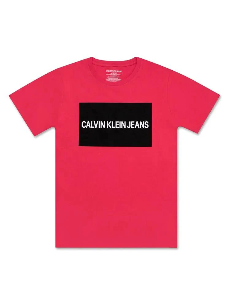 商品Calvin Klein|Boy's Institution Logo Cotton Tee,价格¥36,第1张图片