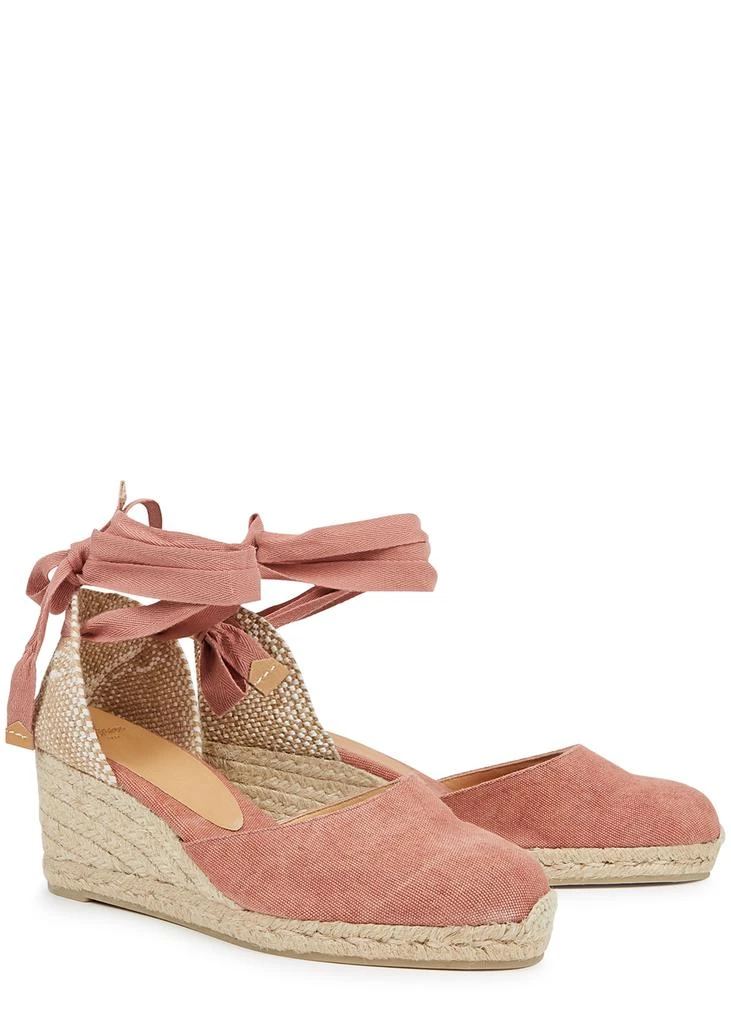 商品CASTAÑER|Carina 80 pink canvas wedge espadrilles,价格¥917,第2张图片详细描述