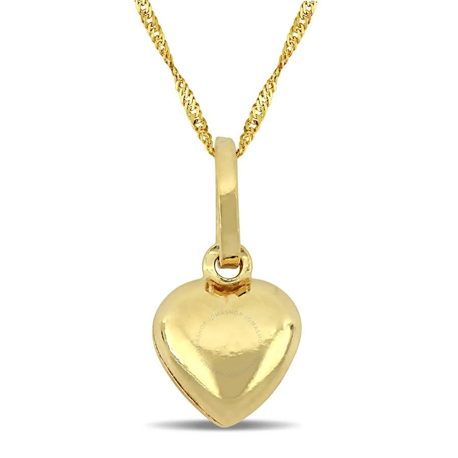 商品Amour|Heart Charm Pendant with Chain In 18k Yellow Gold,价格¥1597,第1张图片
