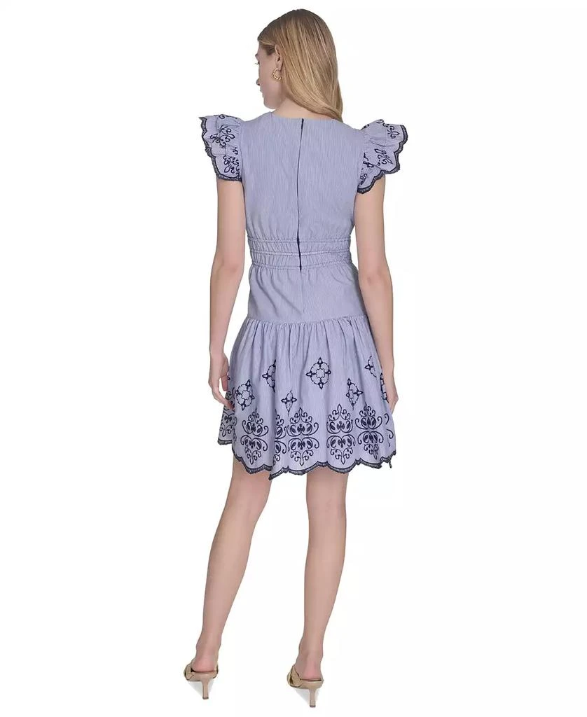 商品Vince Camuto|Women's Day Cotton Embroidered Cap-Sleeve Dress,价格¥236,第4张图片详细描述