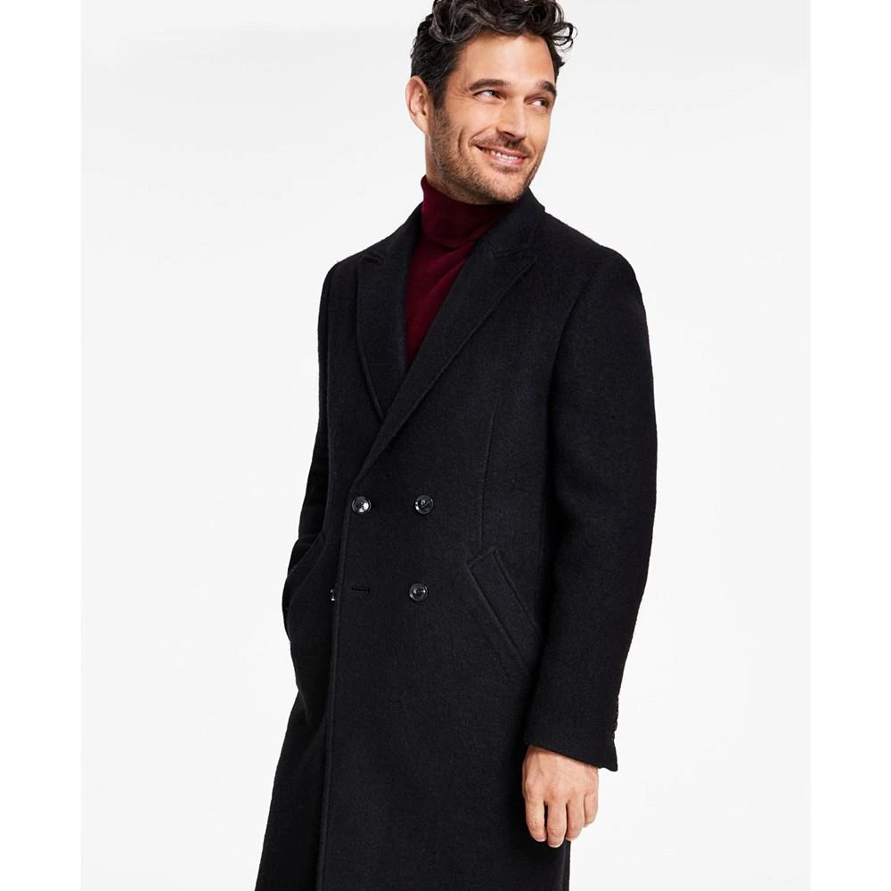 商品Tommy Hilfiger|Men's Modern-Fit Solid Double-Breasted Overcoat,价格¥1382,第3张图片详细描述