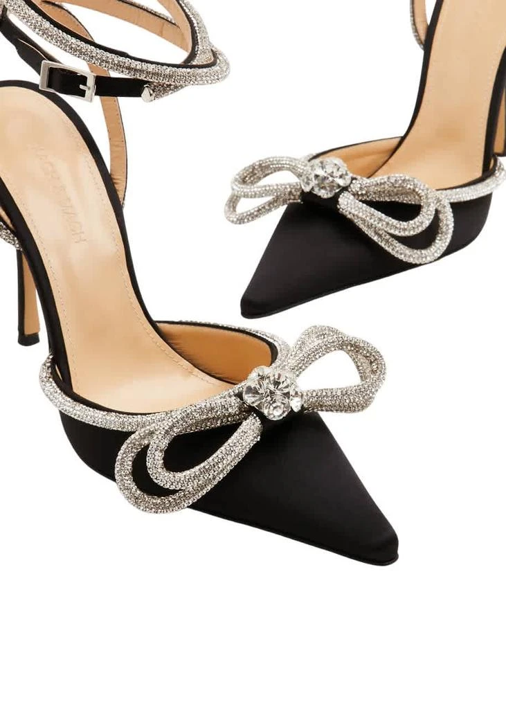 商品Mach & Mach|Ladies Black Satin 110  Double Crystal-Embellished Pumps,价格¥4120,第3张图片详细描述