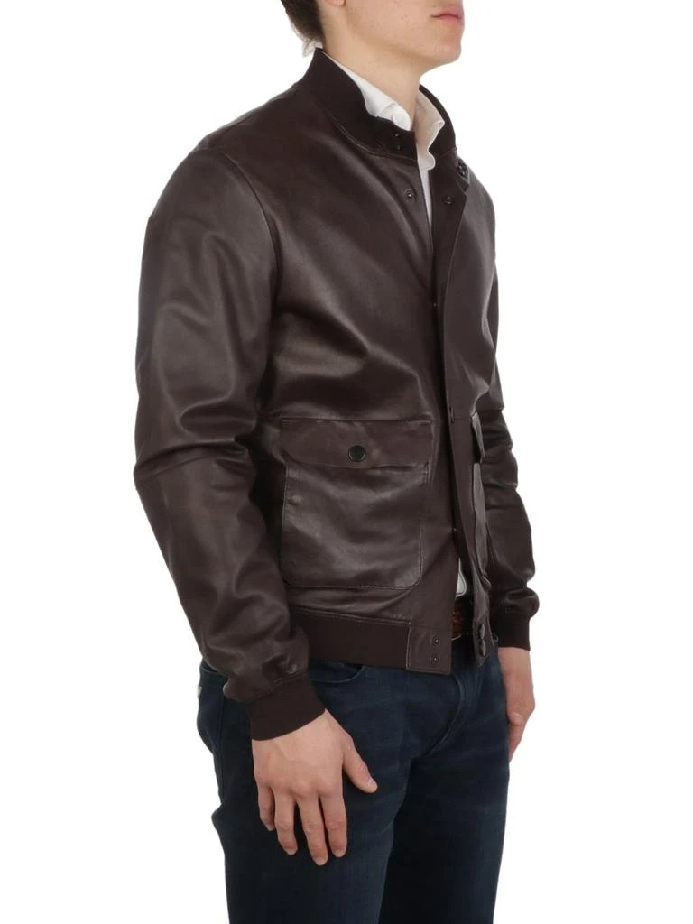 商品THE JACK LEATHERS|The Jack Leathers Men&#39;s  Brown Leather Outerwear Jacket,价格¥3824,第2张图片详细描述