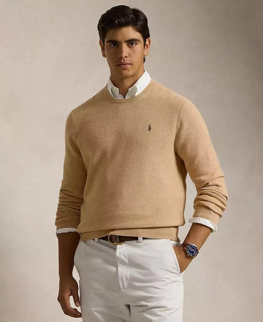 商品Ralph Lauren|Men's Textured Cotton Crewneck Sweater,价格¥381,第1张图片