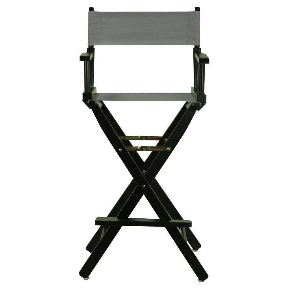 商品Casual Home|30" Director's Chair Black Frame-Gray Canvas,价格¥983,第1张图片
