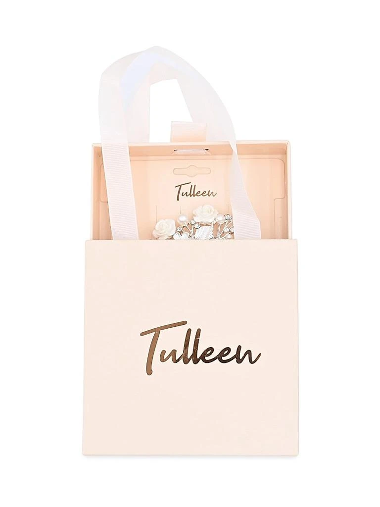 商品Tulleen|Rhinestone Pearl and Floral Hair Comb,价格¥428,第3张图片详细描述