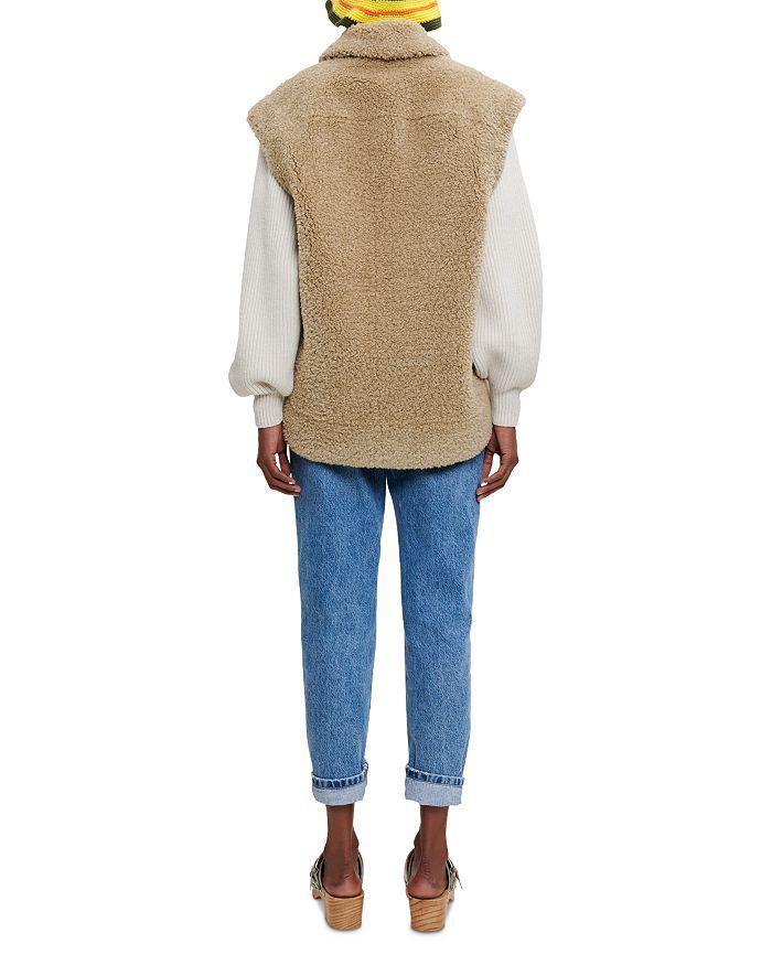 商品Maje|Belier Faux Fur Vest,价格¥1820,第4张图片详细描述