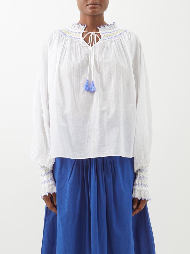 商品Thierry Colson|Vladia embroidered cotton blouse,价格¥1727,第1张图片
