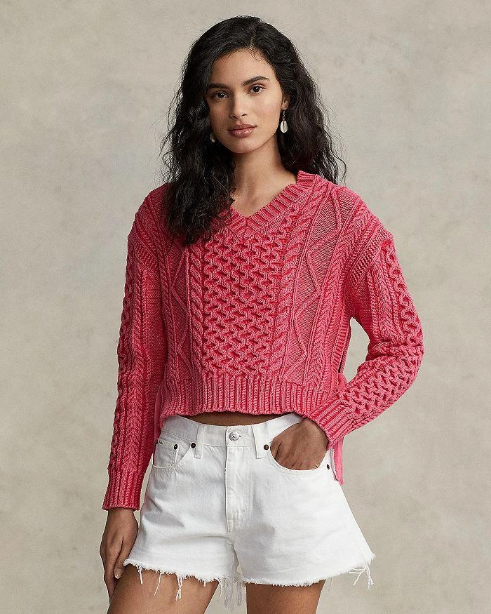 商品Ralph Lauren|Side Tie Cropped Sweater,价格¥443,第3张图片详细描述