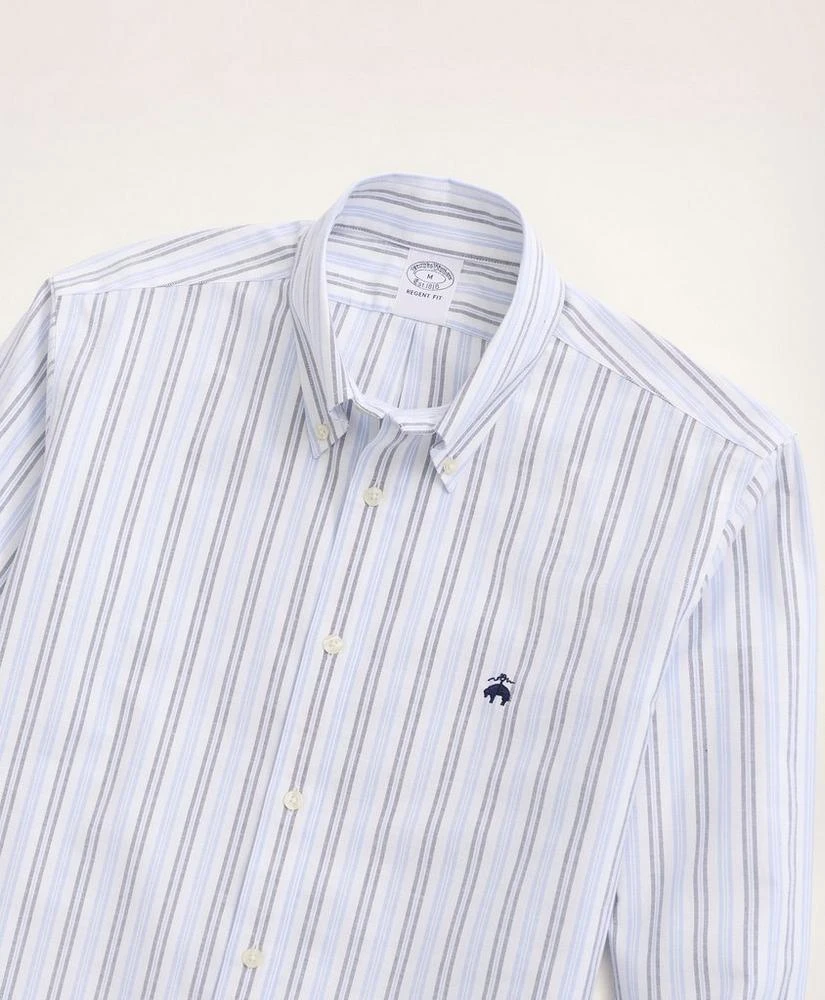 商品Brooks Brothers|Stretch Regent Regular-Fit Sport Shirt, Non-Iron Alternating Stripe Oxford,价格¥319,第2张图片详细描述