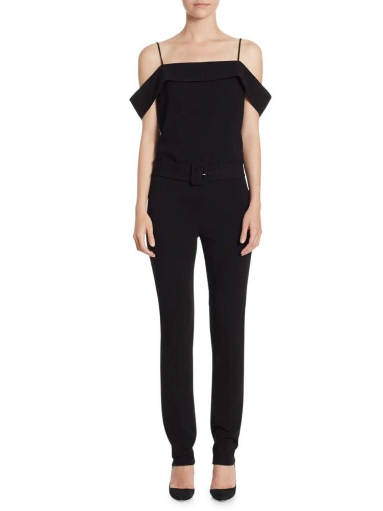 商品Theory|Ruffled Off-the-Shoulder Jumpsuit,价格¥941,第1张图片