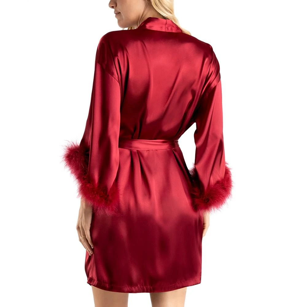 商品Linea Donatella|Women's Cherie Amour 2-Pc. Feather Trimmed Robe & Chemise Set,价格¥342,第3张图片详细描述