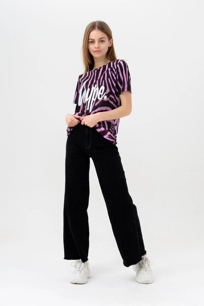 商品HYPE GIRLS|HYPE GIRLS BLACK ZEBRA CRUSH SCRIPT T-SHIRT,价格¥84,第2张图片详细描述