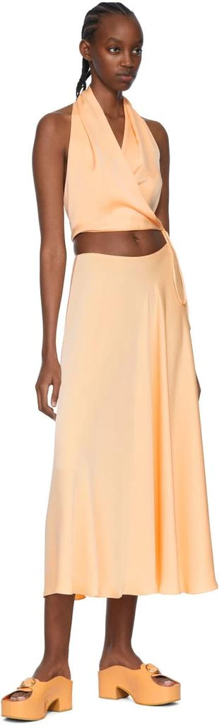 商品ROSETTA GETTY|Orange Polyester Midi Skirt,价格¥1043,第4张图片详细描述