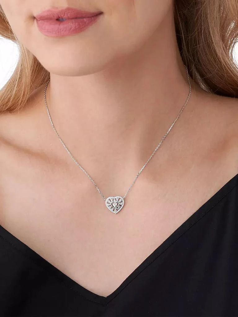 商品Michael Kors|Sterling Silver & Cubic Zirconia Heart Pendant Necklace,价格¥1126,第2张图片详细描述