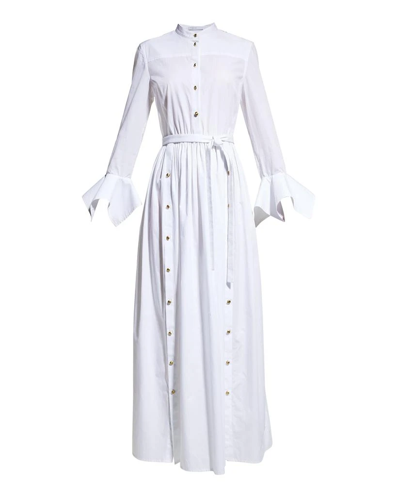 商品ROSETTA GETTY|Ruffle-Cuff Belted Maxi Shirtdress,价格¥2889,第2张图片详细描述