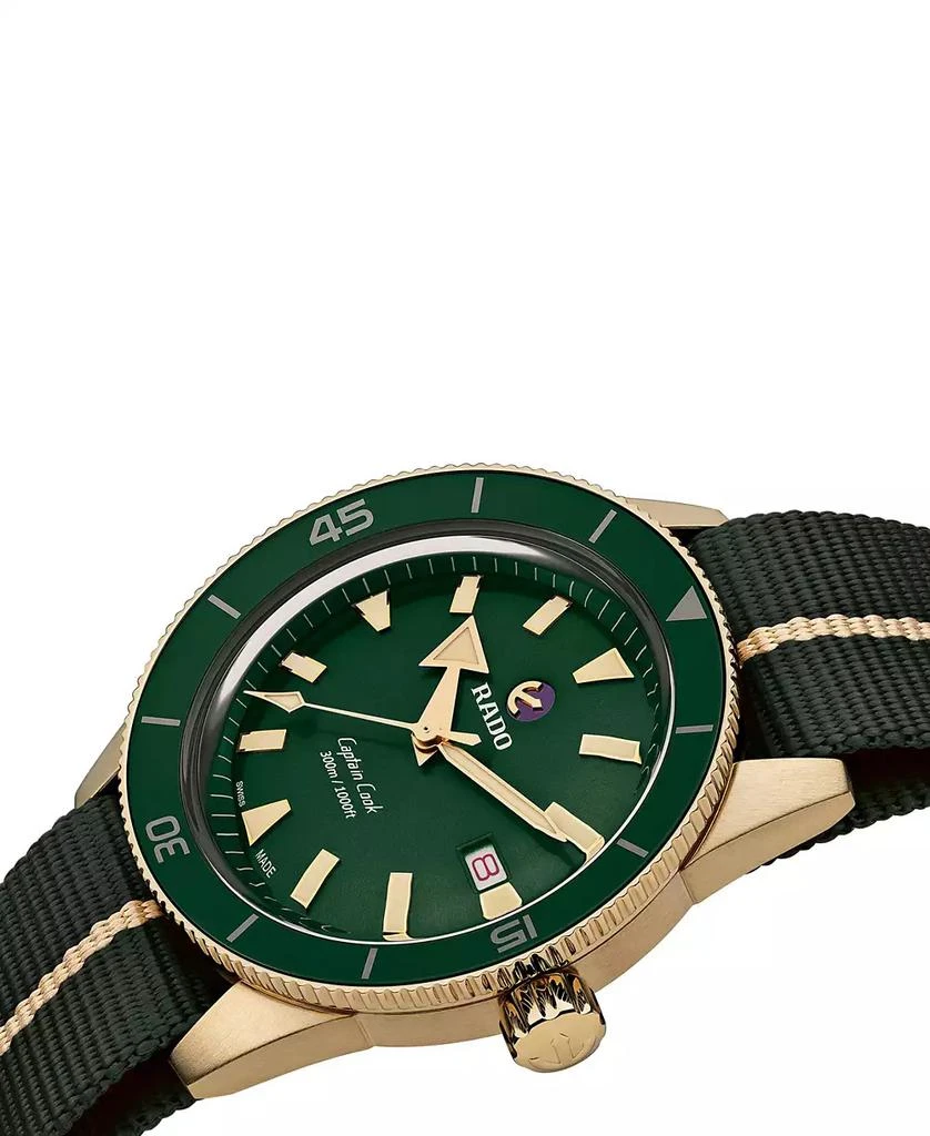 商品Rado|Men's Swiss Automatic Captain Cook Green NATO Strap Watch 42mm,价格¥21315,第2张图片详细描述