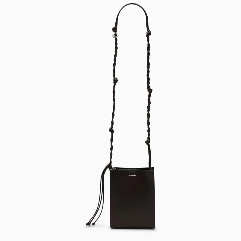 商品Jil Sander|Tangle ebony leather cross-body bag,价格¥5696,第1张图片