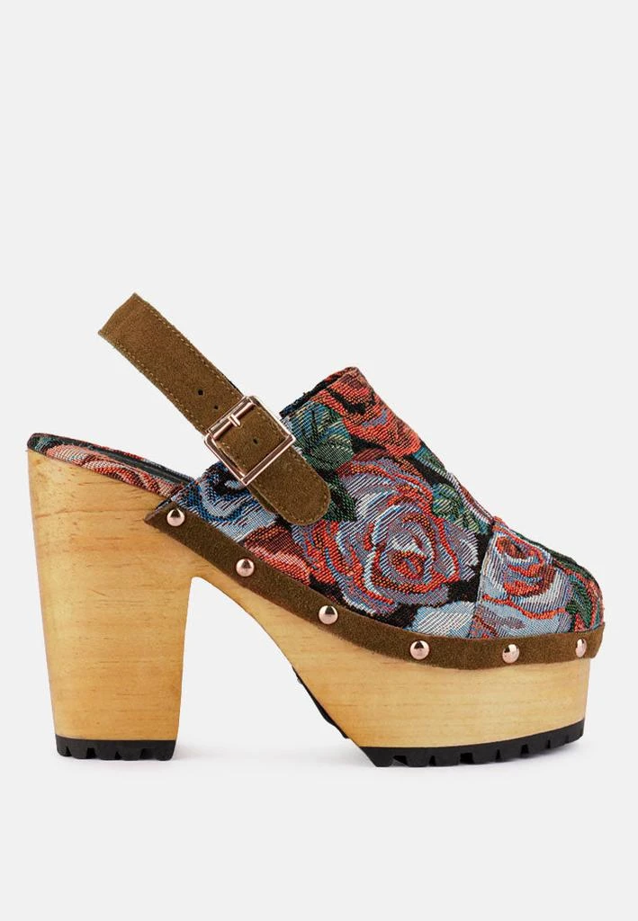 商品Rag & Co|MURAL Tapestry Handcrafted Clogs,价格¥635,第3张图片详细描述