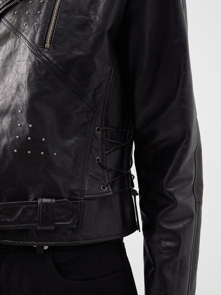 商品Yves Saint Laurent|Studded leather biker jacket,价格¥31273,第5张图片详细描述