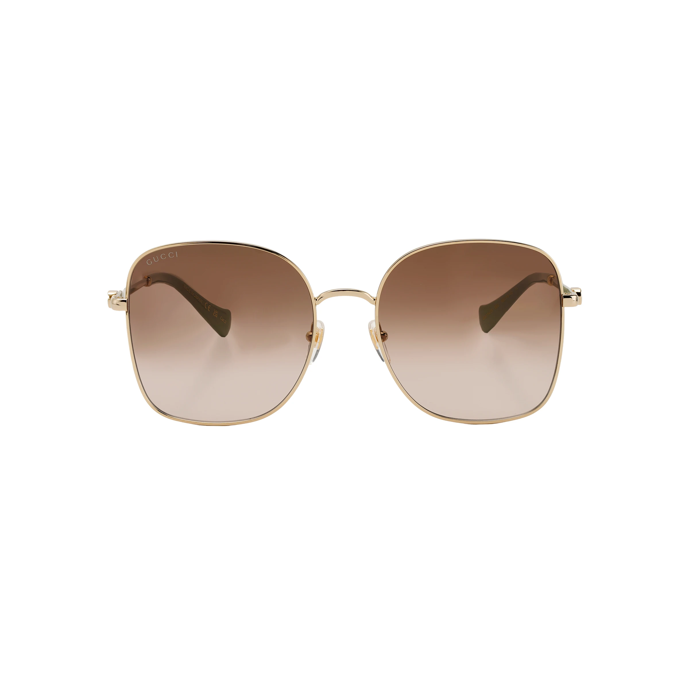商品[国内直发] Gucci|古驰 金属 蝶形太阳眼镜墨镜 女款 渐变茶色,价格¥2368,第7张图片详细描述