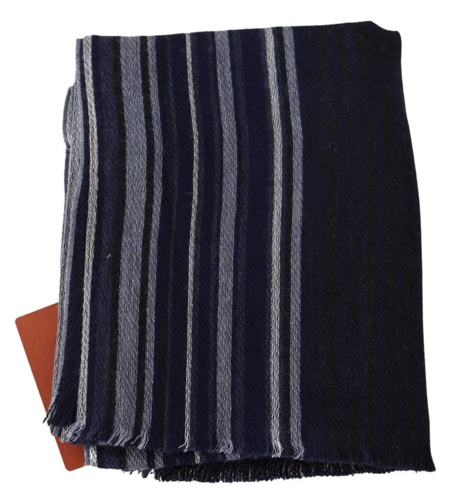 商品Missoni|Missoni Multicolor Wool Striped Unisex Wrap Fringes Shawl,价格¥922,第4张图片详细描述