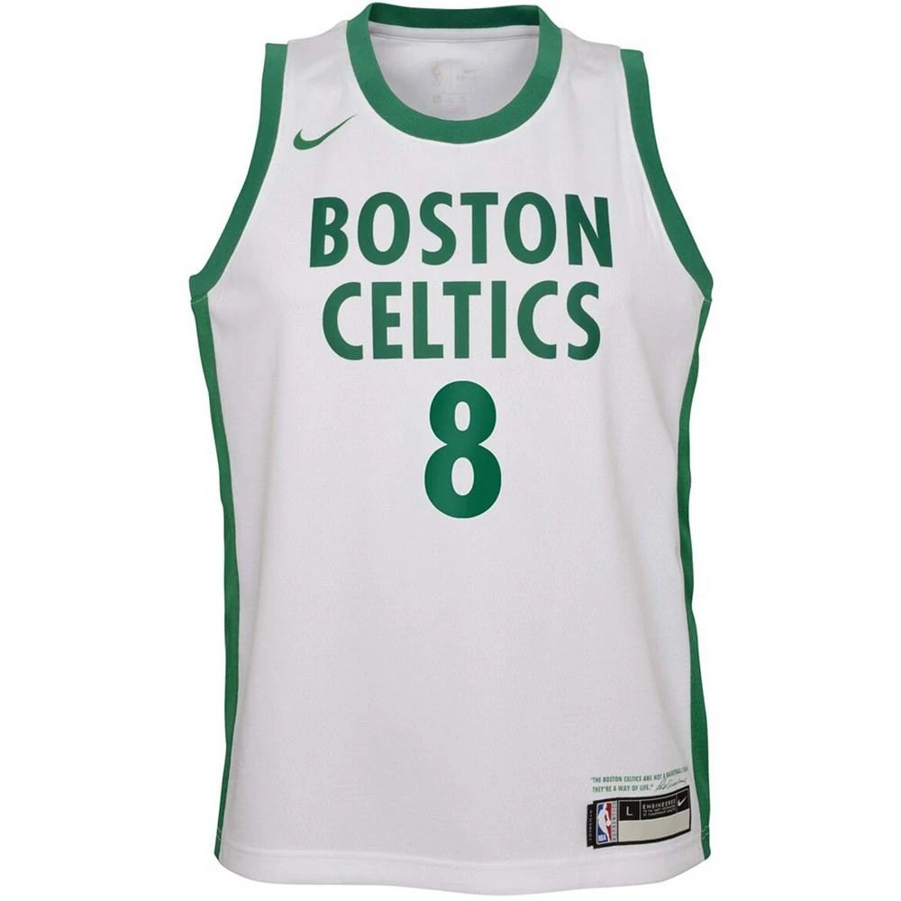 商品NIKE|Big Boys Kemba Walker White Boston Celtics 2020/21 Swingman Jersey - City Edition,价格¥559,第2张图片详细描述