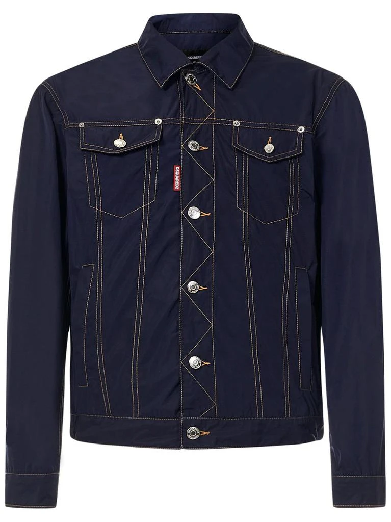 商品DSQUARED2|Dsquared2 Logo Patch Button Fastening Jacket,价格¥2545,第1张图片