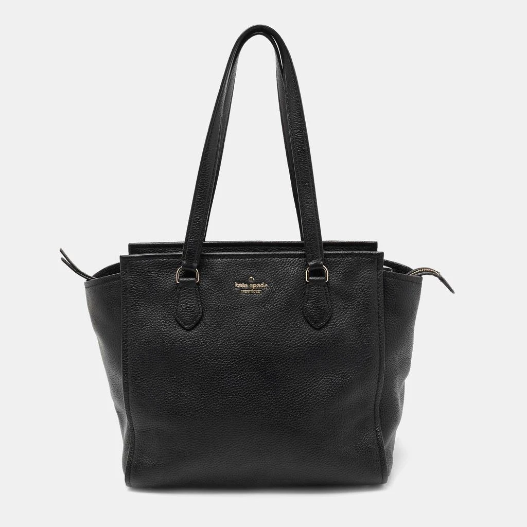 商品[二手商品] Kate Spade|Kate Spade Black Leather Small Jackson Street Hayden Tote,价格¥1235,第1张图片