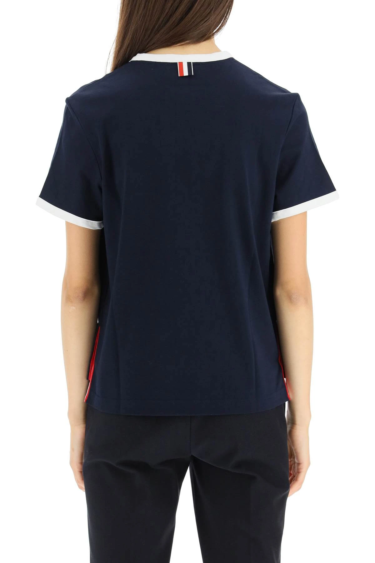 商品【商品预售7天】 Thom Browne|Thom Browne 女士T恤 FJS075A00042415-1 深蓝色,价格¥1845,第6张图片详细描述