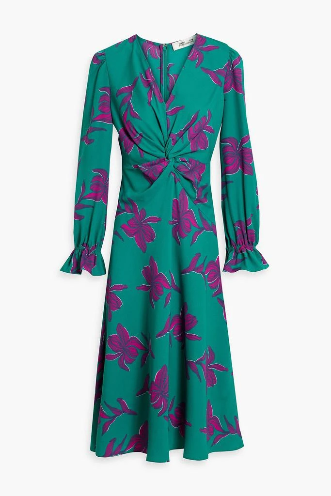 商品Diane von Furstenberg|Ananba twist-front printed crepe midi dress,价格¥1624,第1张图片