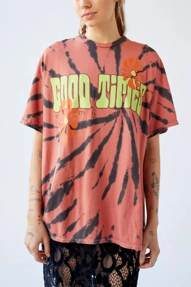 商品Urban Outfitters|Good Times On The Mind Tie-Dye Oversized Tee,价格¥189,第1张图片