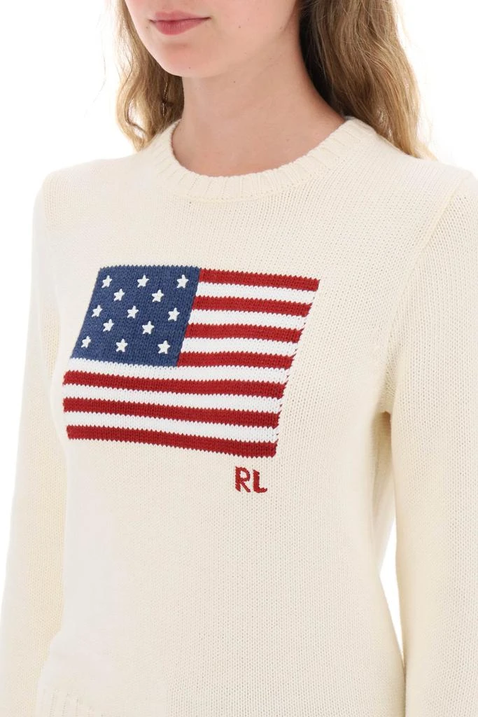 商品Ralph Lauren|Polo ralph lauren cotton sweater with flag intarsia,价格¥1719,第4张图片详细描述