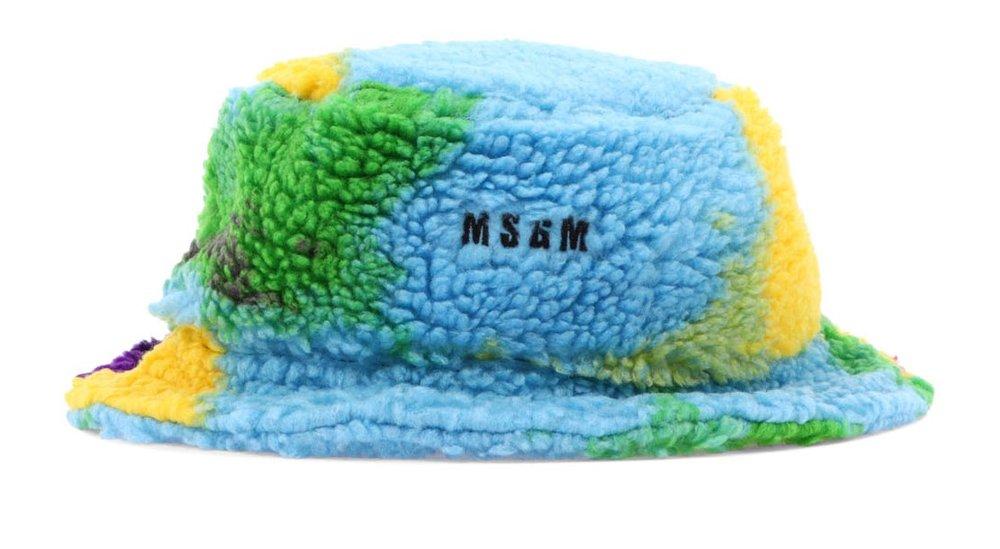MSGM Logo-Embroidered Color-Block Bucket Hat商品第1张图片规格展示